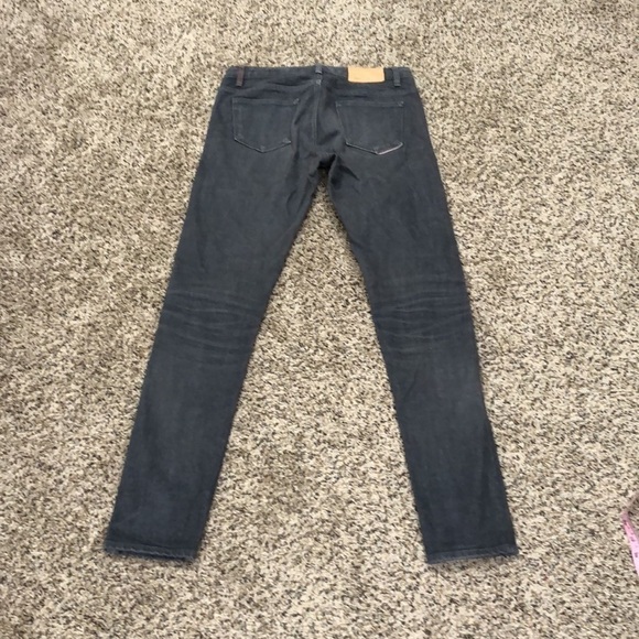 A Doublewood Project Skinny Jeans Size 25 Dark Gray High Waisted Raw Selvedge - Picture 3 of 11